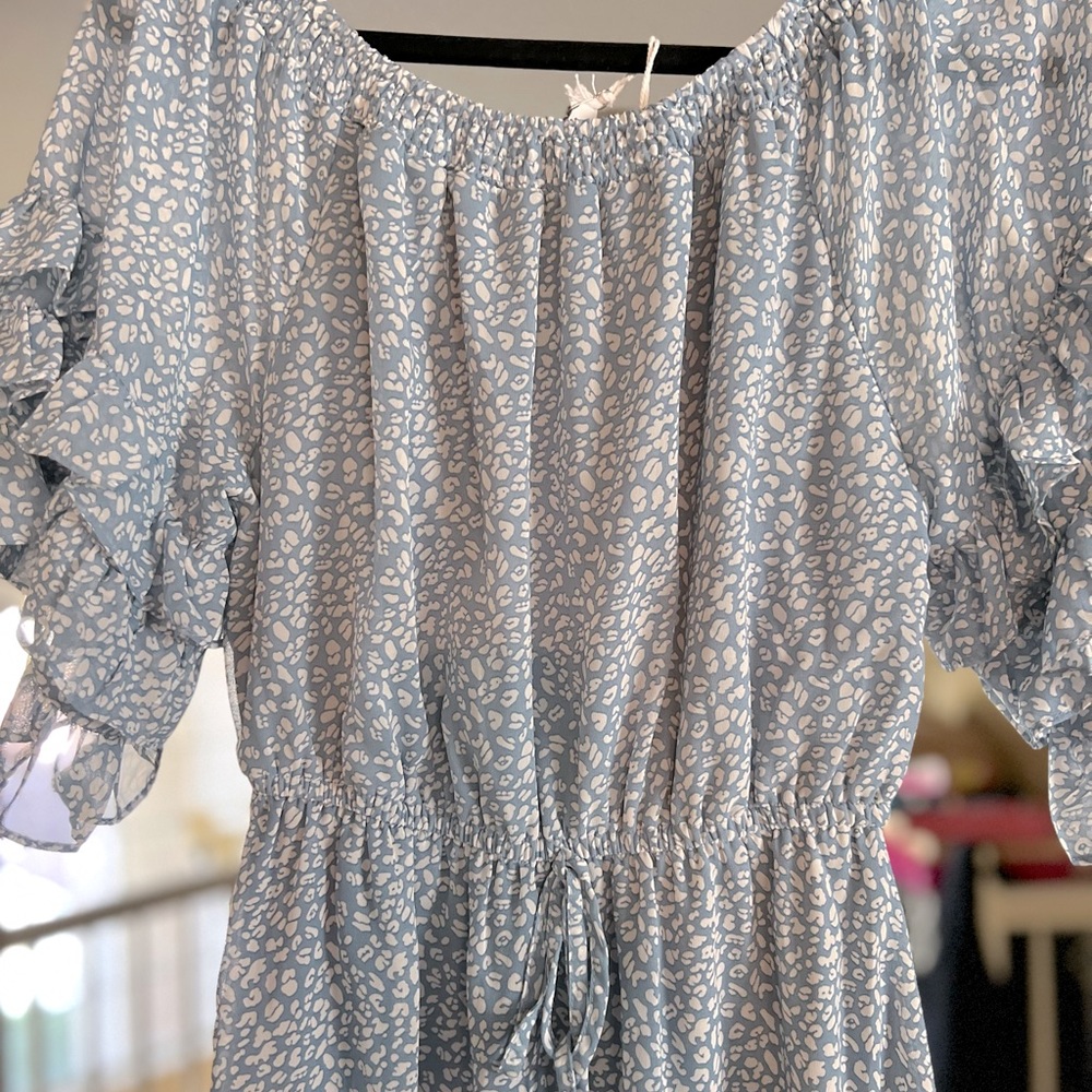 Off Shoulder Ruffle Summer Dress - Picture 2 of 6